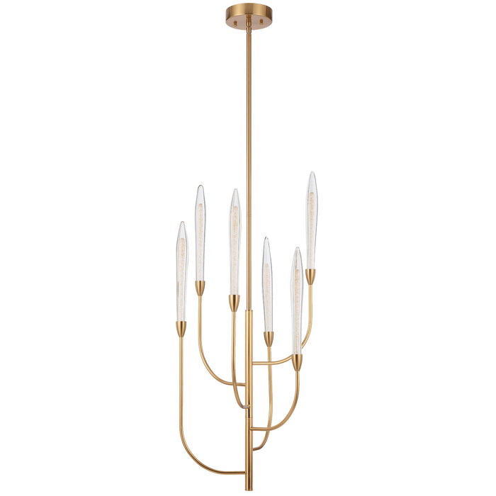 A modern outdoor pendant light with a black finish and a clear glass panel.