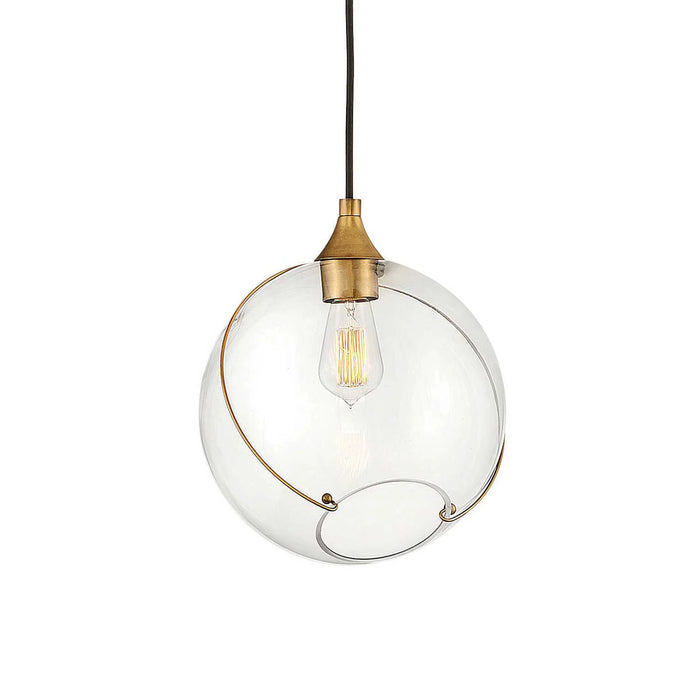 Heritage bronze wall light with a decorative arm and an exposed bulb.