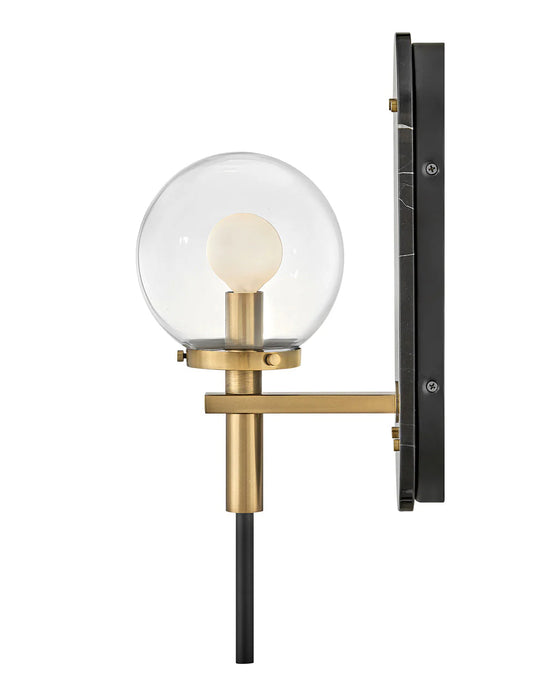 An angled view of a black linear LED light bar.