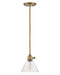 Heritage bronze outdoor lantern with clear glass panels.
