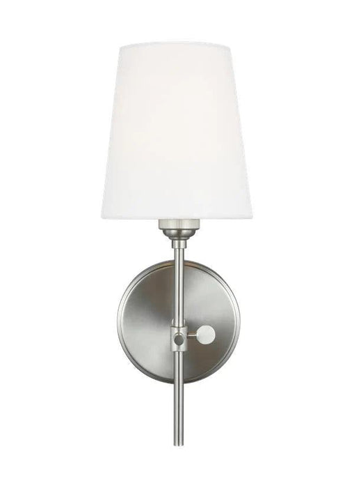 Modern cylindrical silver ceiling light with a white interior.