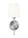 Modern cylindrical gold ceiling light with a white interior.