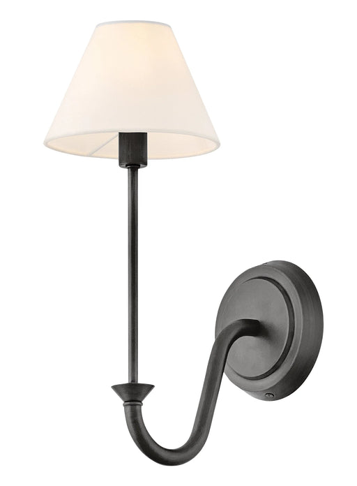 A small square modern wall light with a frosted glass diffuser and black trim.