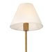 An angled view of a dark bronze modern wall light with a frosted glass diffuser.