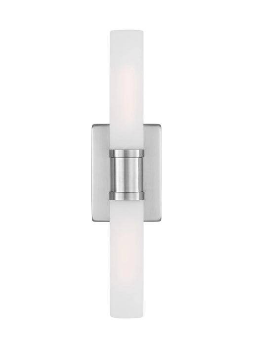 A modern black floor lamp with a large round white shade and a slender pole.