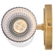 A black flush mount ceiling light with a white glass dome close-up.