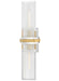 A sleek modern wall sconce with a cylindrical white glass shade and a polished nickel base.