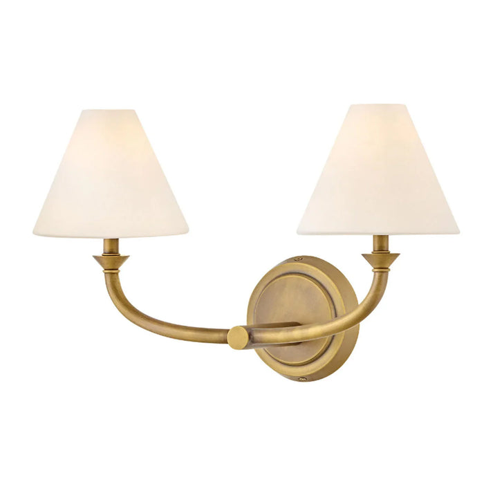 An angled view of a dark bronze open-cage wall light.