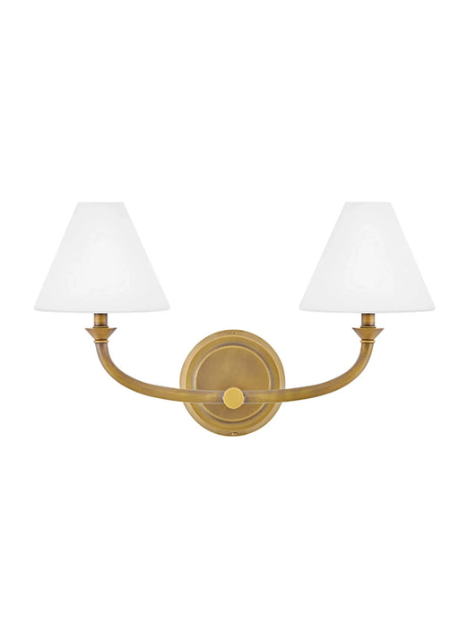A modern rectangular wall light with an opencage-like design in a dark bronze finish