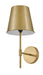 A modern outdoor wall light with a frosted glass diffuser and a light bronze finish.