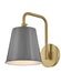 A modern outdoor wall light with a frosted glass diffuser and a dark bronze finish.