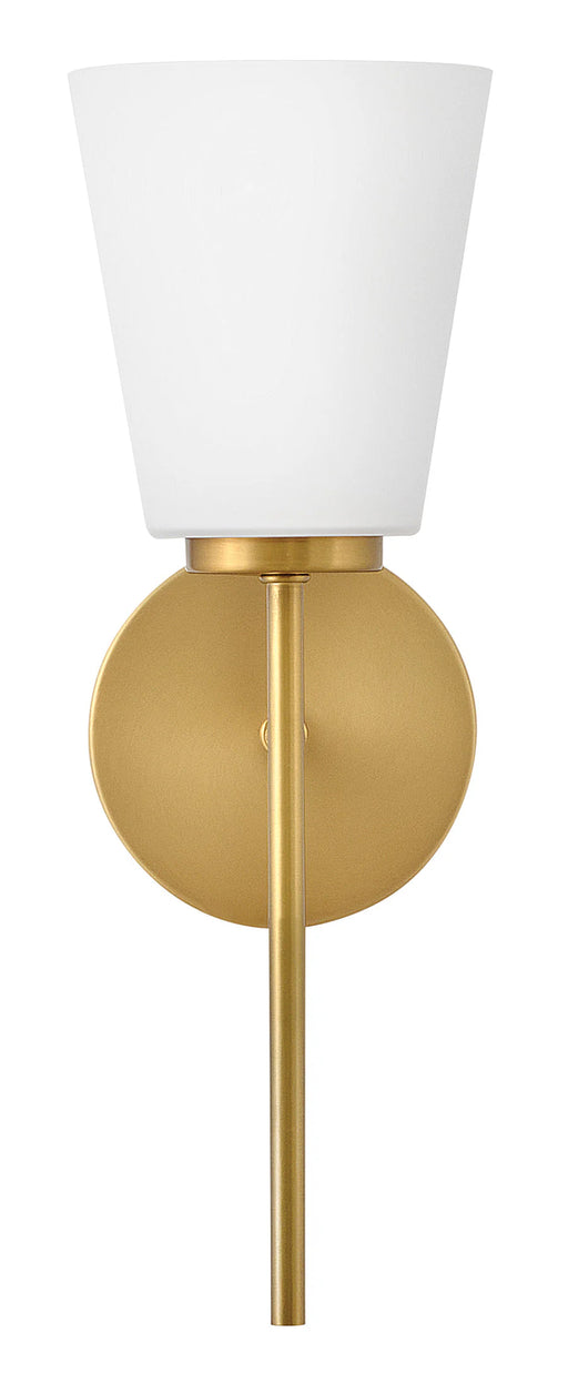 A modern outdoor wall lantern with a light bronze finish and clear glass panels featuring a rectangular design.