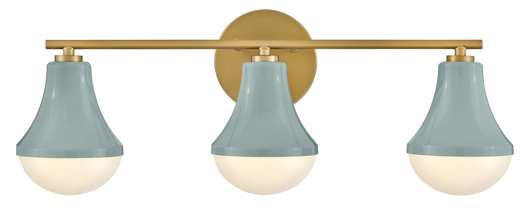 A Haddie ceiling fan with silver blades and an integrated light seen from a side angle.