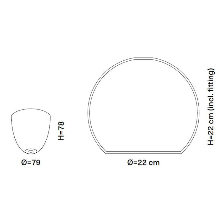 Diagram showing dimensions of a large, modern chandelier with crystal accents.