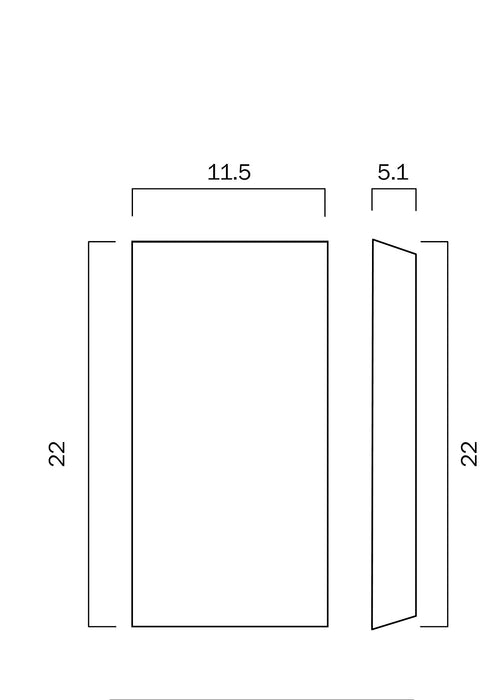 BLOC LED 2*4W UP-DOWN WALL