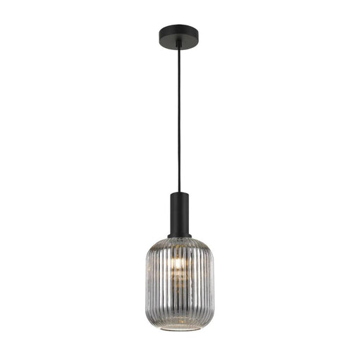 Smoky gray 14-light pendant with spherical frosted shades.