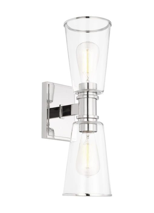 A modern semi-flush mount ceiling light with a polished nickel finish and a white diffuser.