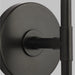 A close-up of a modern aged iron ceiling fan.