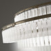 Large, modern wall sconce with a rectangular, metallic frame, side view.