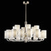 Large, modern wall sconce with a rectangular, metallic frame, side view.