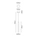 Modern pendant light with a cylindrical metallic shade, in a minimalist setting.