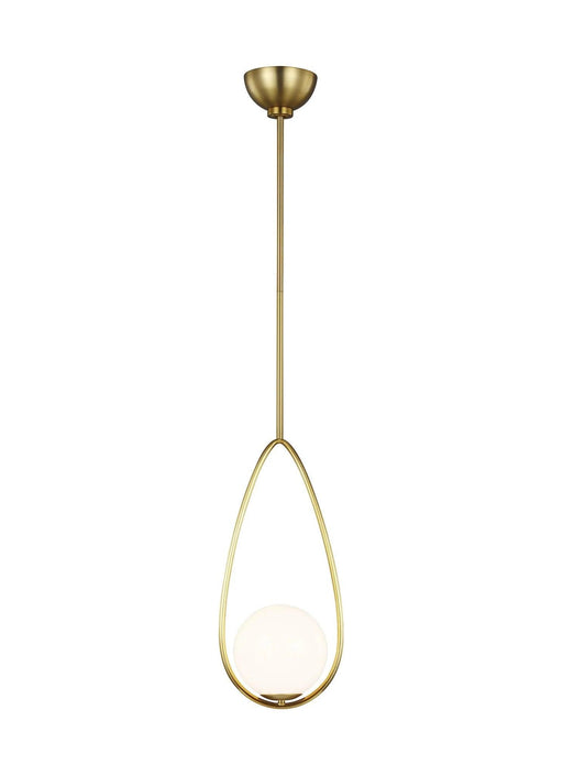 Distressed black and brass modern pendant light with a geometric cage design.