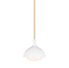 Distressed black and matte white modern cylindrical pendant light, cropped view.