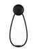 A square black flush mount ceiling light with a flat modern design.