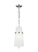 Polished nickel modern linear chandelier with multiple cylindrical clear glass shades.