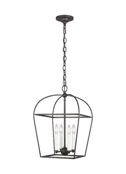 Smoked silver modern chandelier with four horizontal arms and clear glass shades.