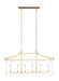 Matte white and distressed black modern ceiling fan with six blades and an integrated light.