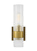 Distressed black and brass modern cylindrical ceiling light with a white interior.