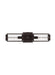 A modern semi-flush mount ceiling light with a white dome diffuser and a polished nickel band.