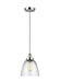 Polished nickel large linear chandelier with multiple clear glass shades.