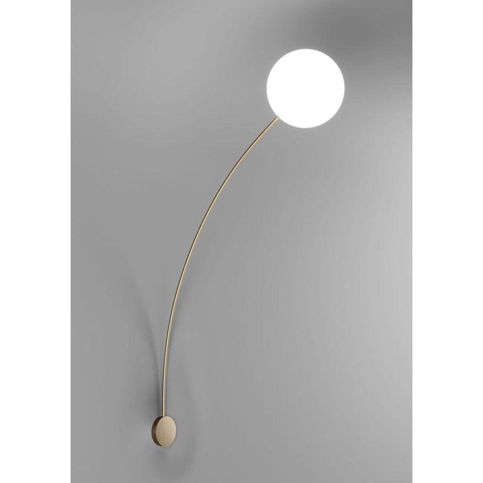Large, modern wall sconce with a rectangular, metallic frame, side view.