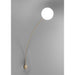 Large, modern wall sconce with a rectangular, metallic frame, side view.