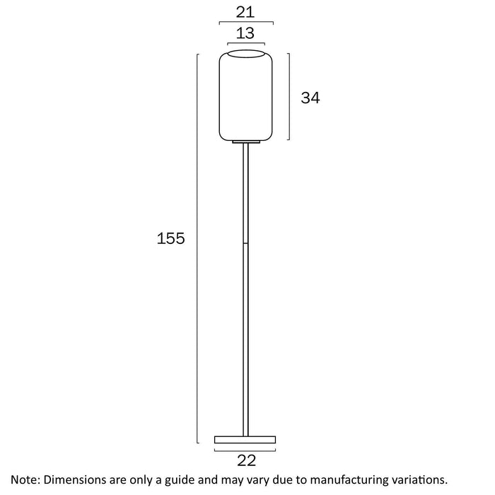 Brass floor lamp with a smoky glass shade, full view.