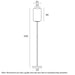 Brass floor lamp with a smoky glass shade, full view.