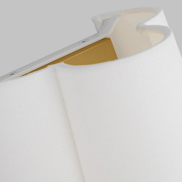 A side view of a square brushed steel flush mount light showcasing its slim profile.