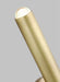 A side view of a modern cylindrical wall sconce with a bronze finish.