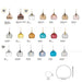 Technical drawing of a modern linear chandelier with multiple crystal rods.
