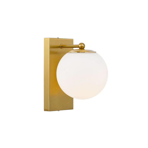 Aged gold outdoor wall sconce with a rectangular shape and upward/downward light.