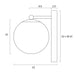 Black outdoor wall sconce with upward/downward light, full view.