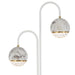 Close-up of the white shade of a floor lamp.