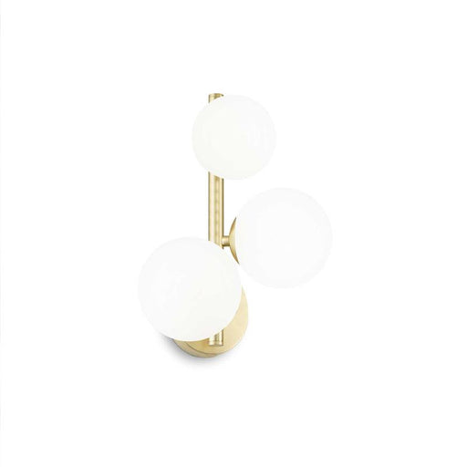 Large, modern wall sconce with a rectangular, metallic frame, angled view.