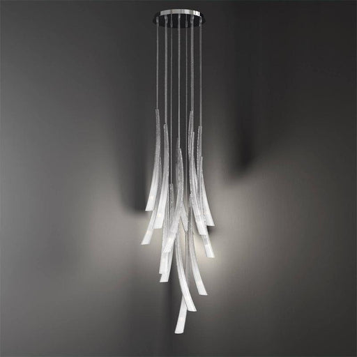 White semi-flush mount ceiling light with a dome-shaped shade and a decorative metal band, large size.