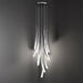 White semi-flush mount ceiling light with a dome-shaped shade and a decorative metal band, large size.