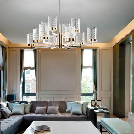 Bronze modern flush mount ceiling light with a quartz-like shade, large size.