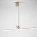 Large, modern ceiling light with a rectangular, metallic frame and a central light bar.