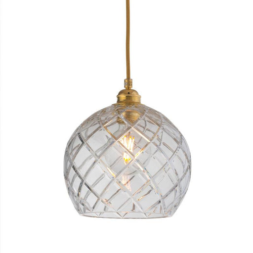 Large, modern chandelier with crystal accents, angled view.